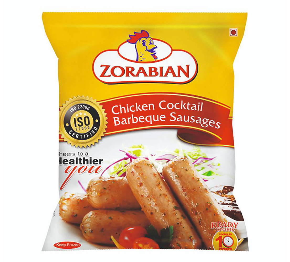 Chicken Cocktail Barbeque Sausages - Antibiotic free - Hormone Free - Zorabian Chicken - Order Fresh Chicken Online