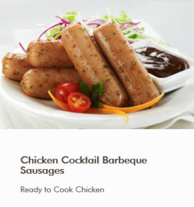 Chicken Cocktail Barbeque Sausages - Antibiotic free - Hormone Free - Zorabian Chicken - Order Fresh Chicken Online