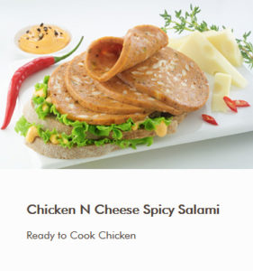 Chicken N Cheese Spicy Salami - Antibiotic free - Hormone Free - Zorabian Chicken - Order Fresh Chicken Online
