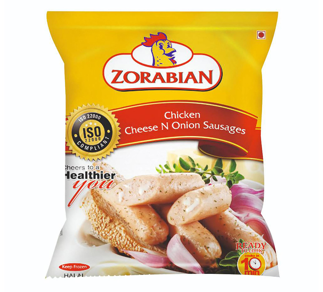Chicken Cheese N Onion Sausages Chicken Cheese N Onion Sausages - Antibiotic free - Hormone Free - Zorabian Chicken - Order Fresh Chicken Online