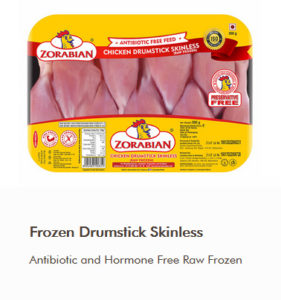 Frozen Drumstick Skinless - Antibiotic free - Hormone Free - Zorabian Chicken - Order Fresh Chicken Online