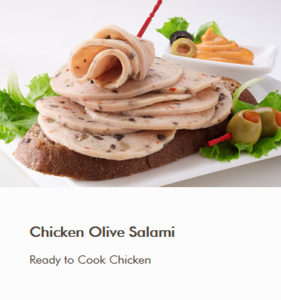 Chicken Olive Salami - Antibiotic free - Hormone Free - Zorabian Chicken - Order Fresh Chicken Online