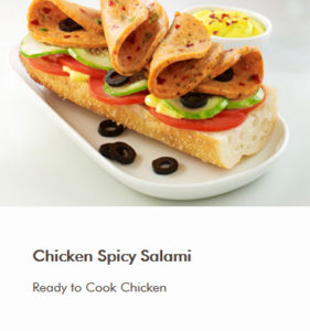 Chicken Spicy Salami - Antibiotic free - Hormone Free - Zorabian Chicken - Order Fresh Chicken Online