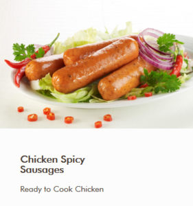Chicken Spicy Sausages - Antibiotic free - Hormone Free - Zorabian Chicken - Order Fresh Chicken Online
