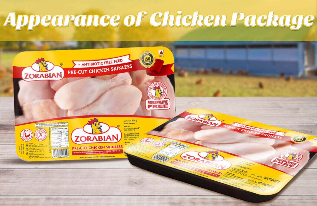 1. Appearance of chicken package