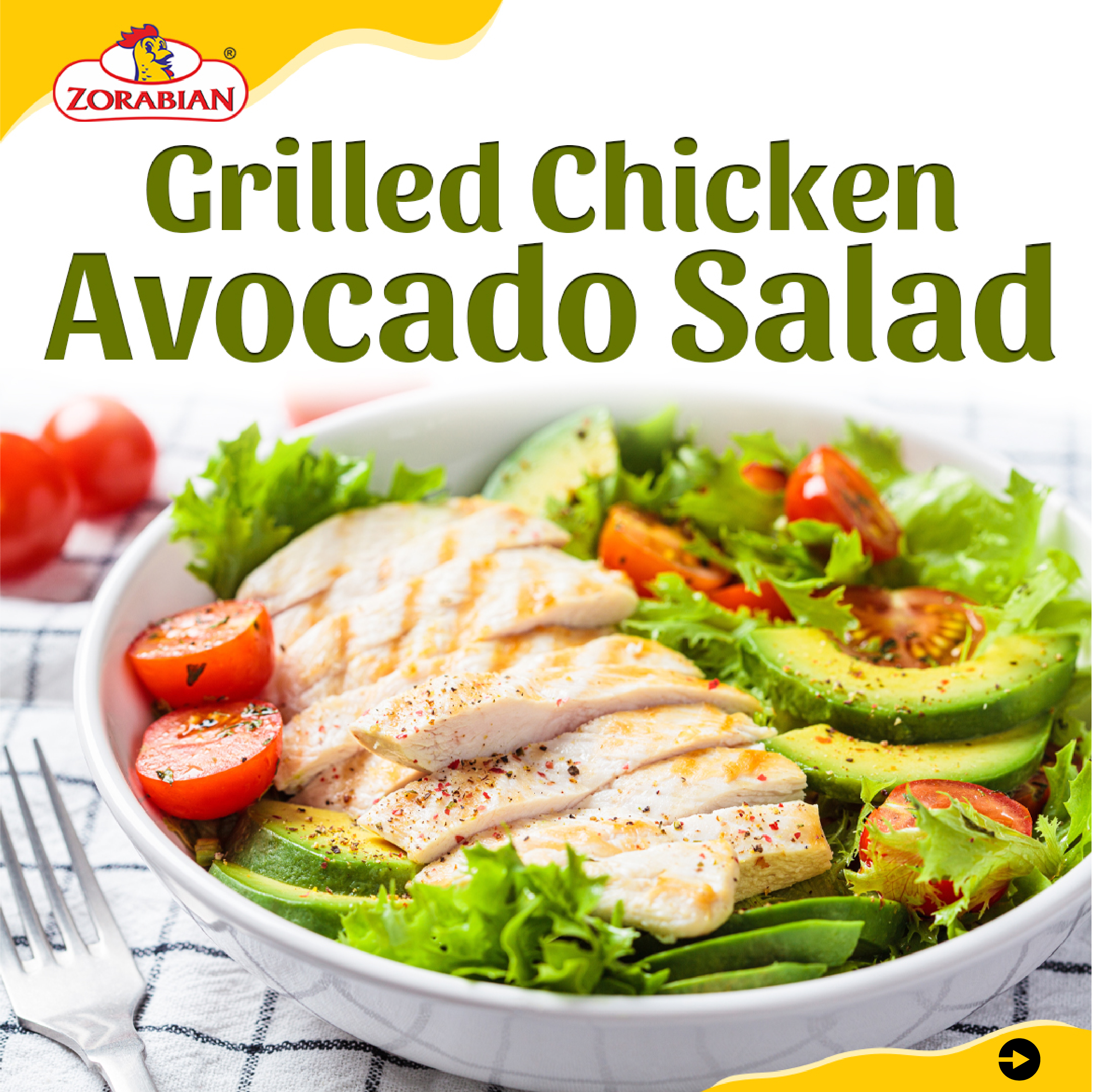 Grilled Chicken Avocado Recipe - Antibiotic free - Hormone Free - Zorabian Chicken - Order Fresh Chicken Online
