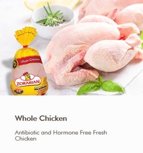 Whole Chicken - Antibiotic free - Hormone Free - Zorabian Chicken - Order Fresh Chicken Online