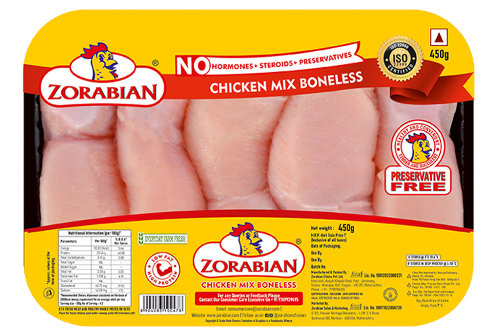 Chicken Mixed Boneless - Antibiotic free - Hormone Free - Zorabian Chicken - Order Fresh Chicken Online