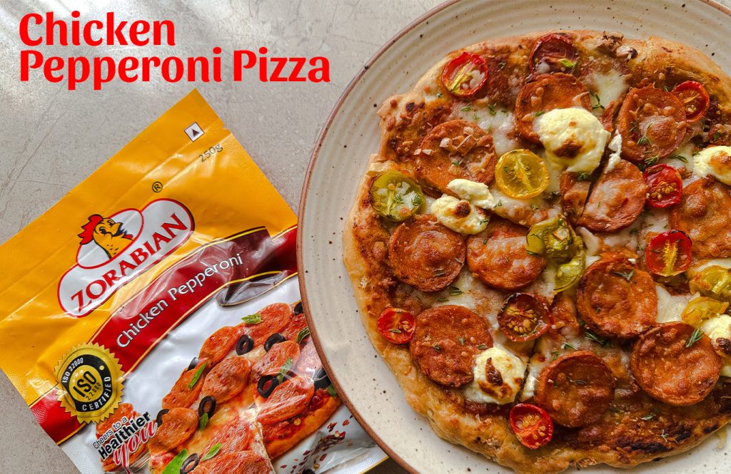 Chicken Pepperoni Pizza - Antibiotic free - Hormone Free - Zorabian Chicken - Order Fresh Chicken Online
