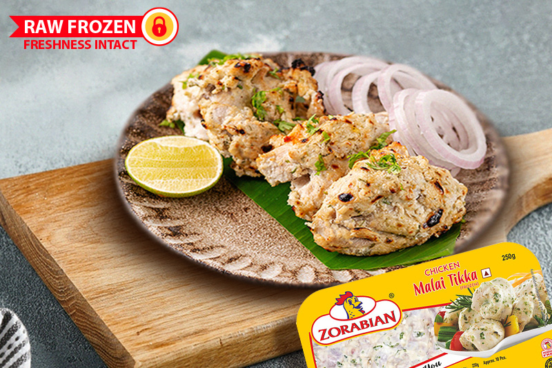 Frozen Chicken Malai Tikka s - Antibiotic free - Hormone Free - Zorabian Chicken - Order Fresh Chicken Online