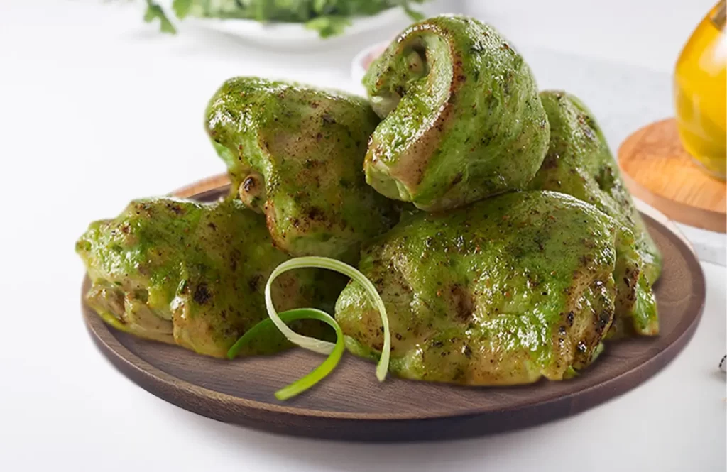 Spiced marinated chicken pieces with earthy flavors